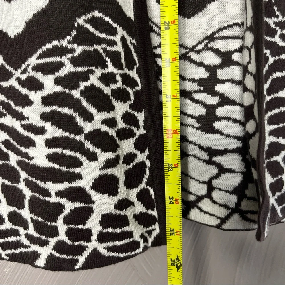 Chico's‎ Brown and Creme Zebra Pattern Cardigan